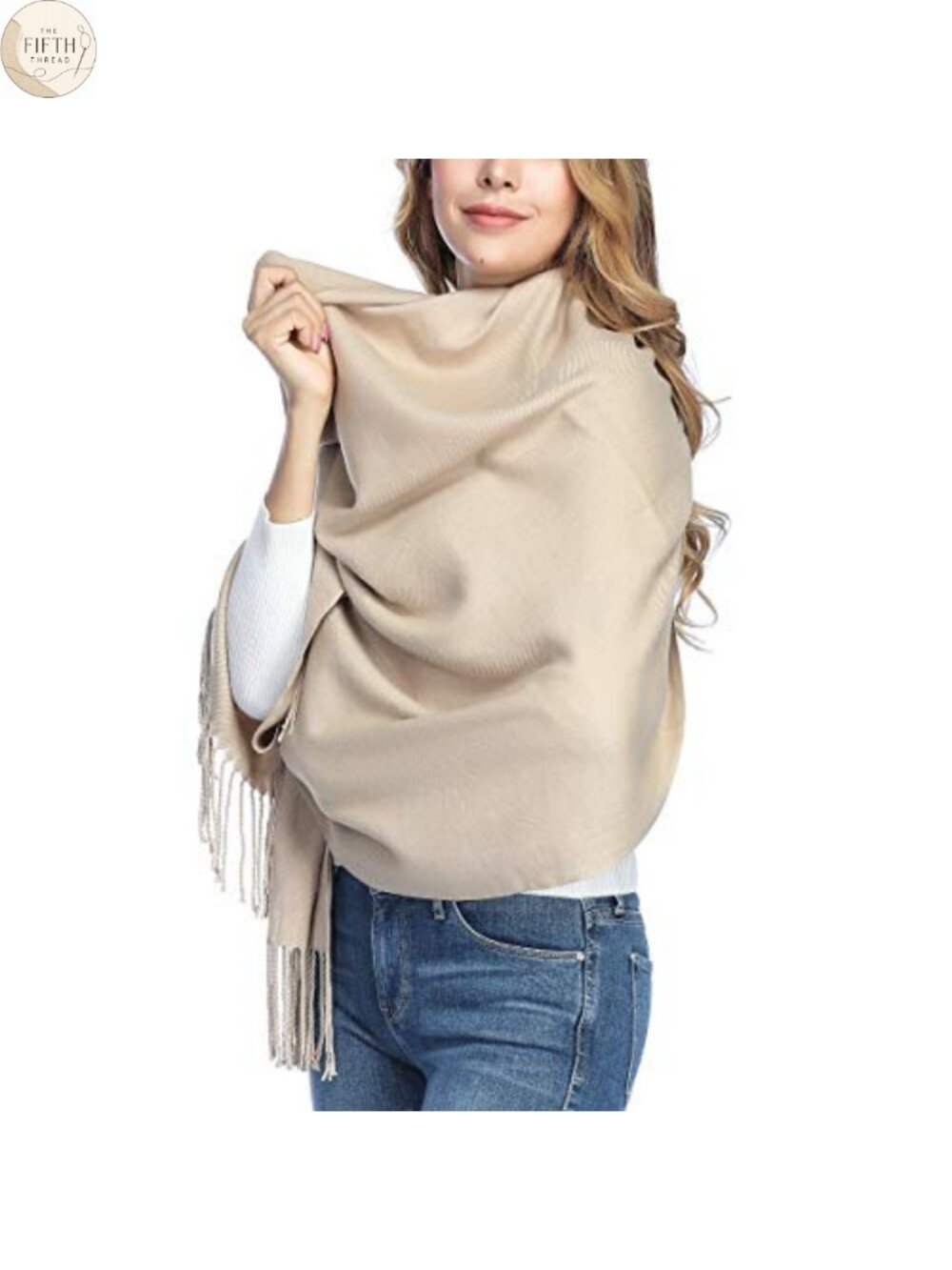 Oversized Viscose Blend Pashmina Shawl Wrap for Evening Dresses Warm